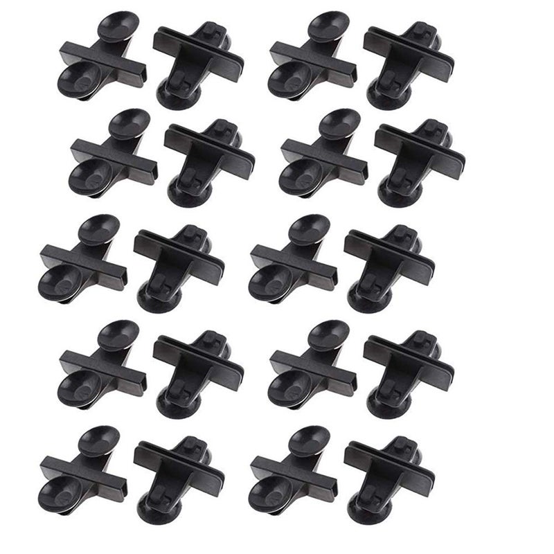 Dahszhi Aquarium Fish Tank Divider Suction Cup Plastic Sheet Holder Black - 20pcs